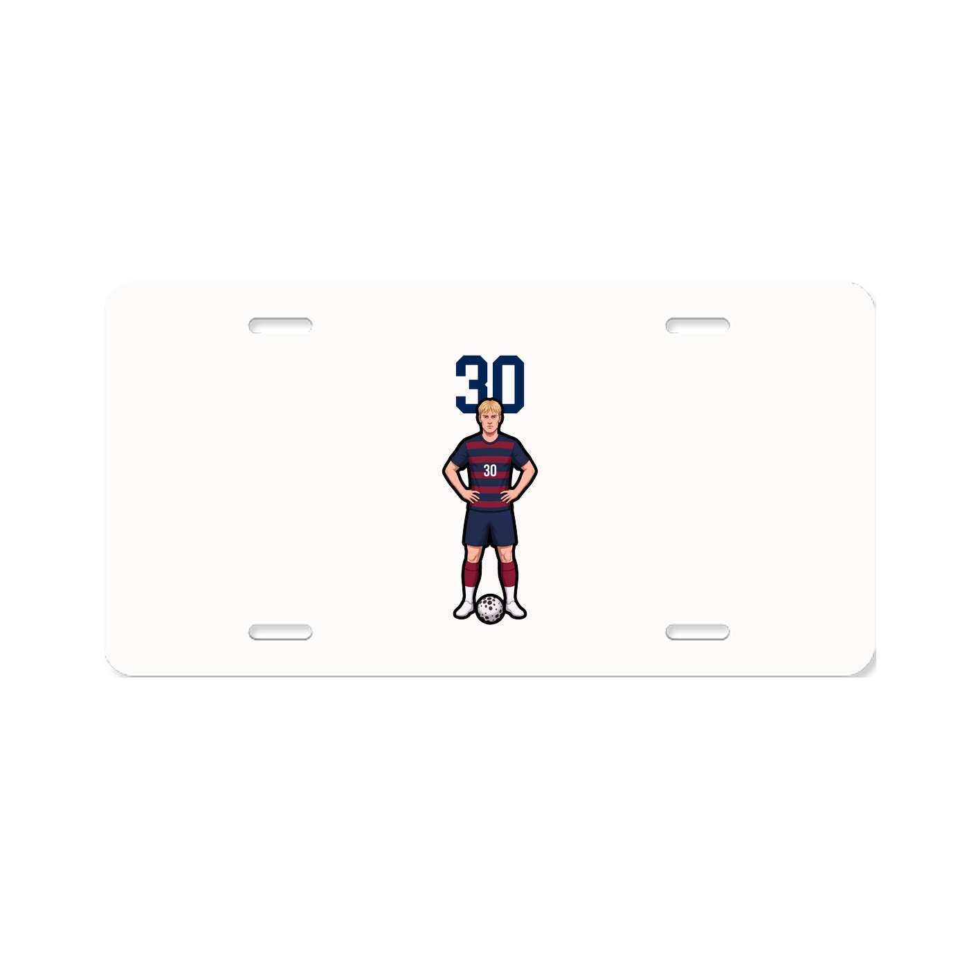 License Plate — Number Top in Classic
