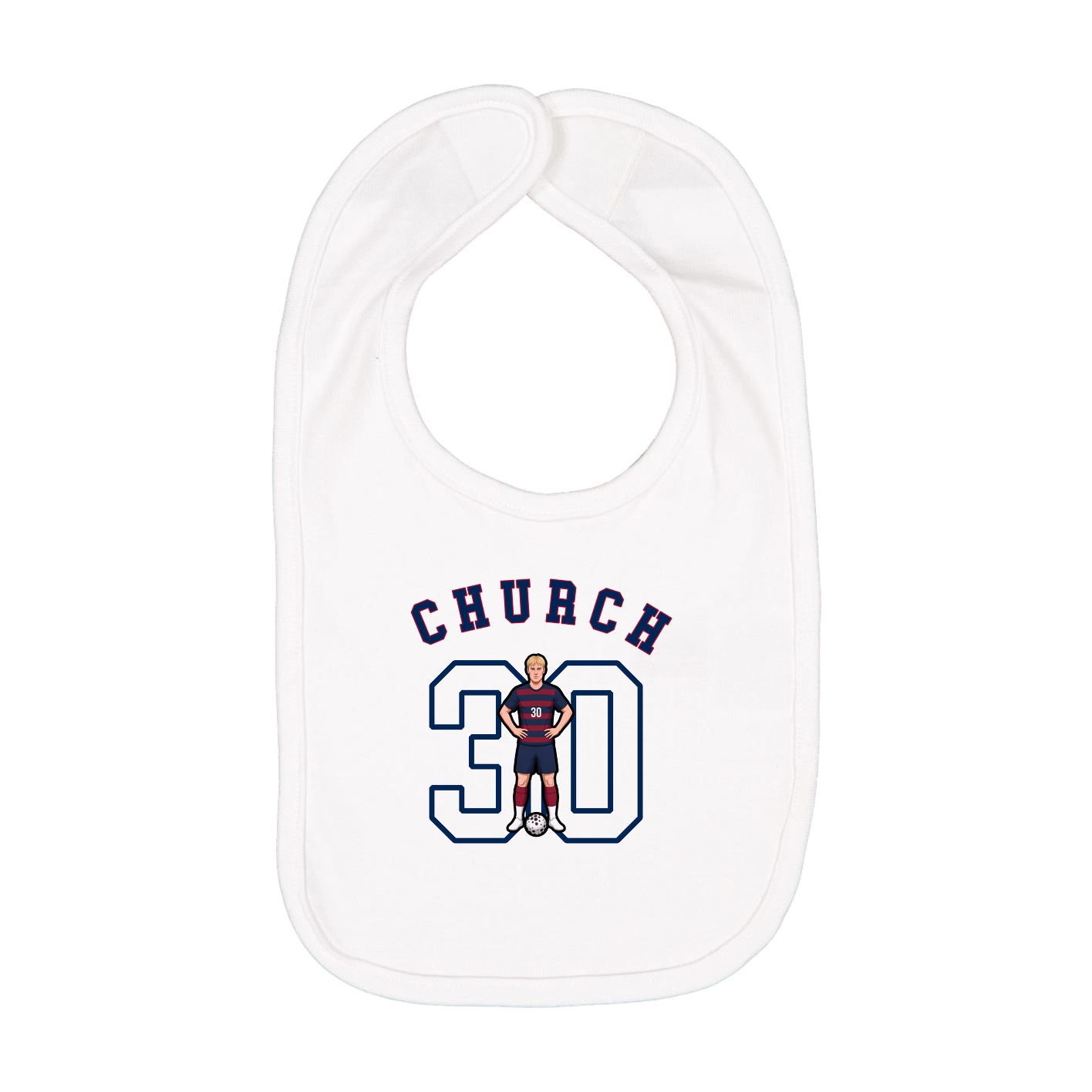 Infant Bib — Shirsey Arch in White