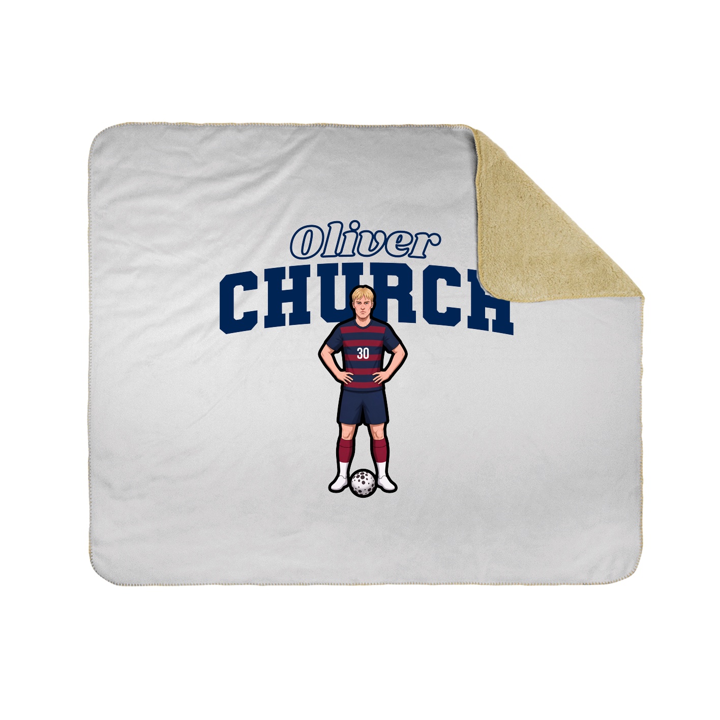 Throw Blanket — Name Arch in White