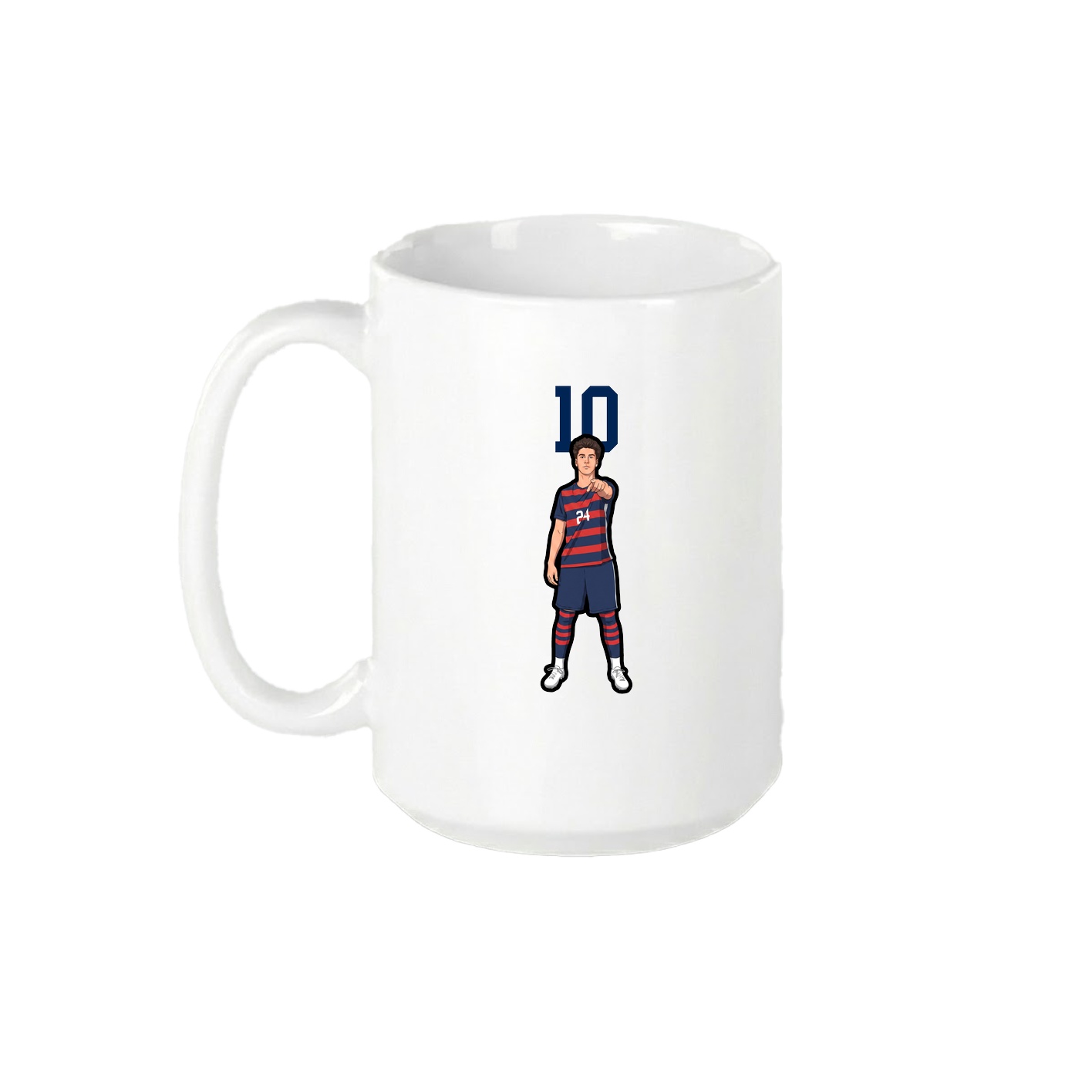 15oz Coffee Mug — Number Top in White