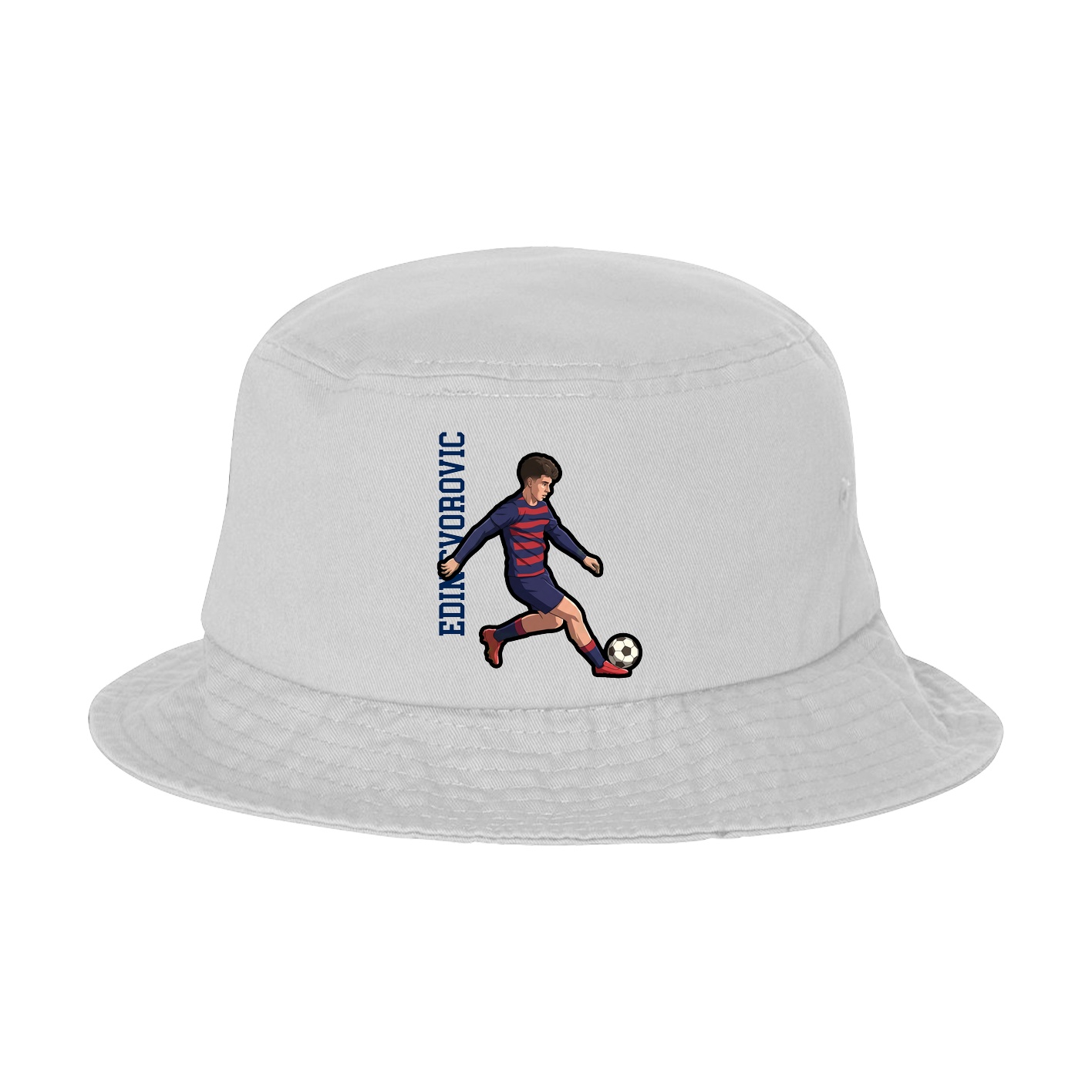 Bucket Cap — Name Vertical in White