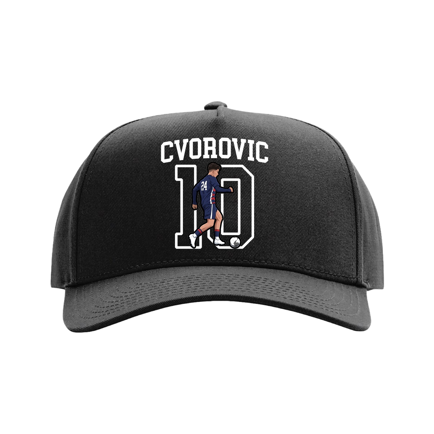 Full Fabric Five-Panel Champ Cap — Shirsey in Black