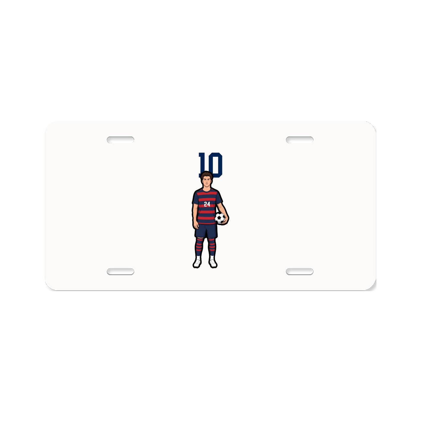 License Plate — Number Top in Classic