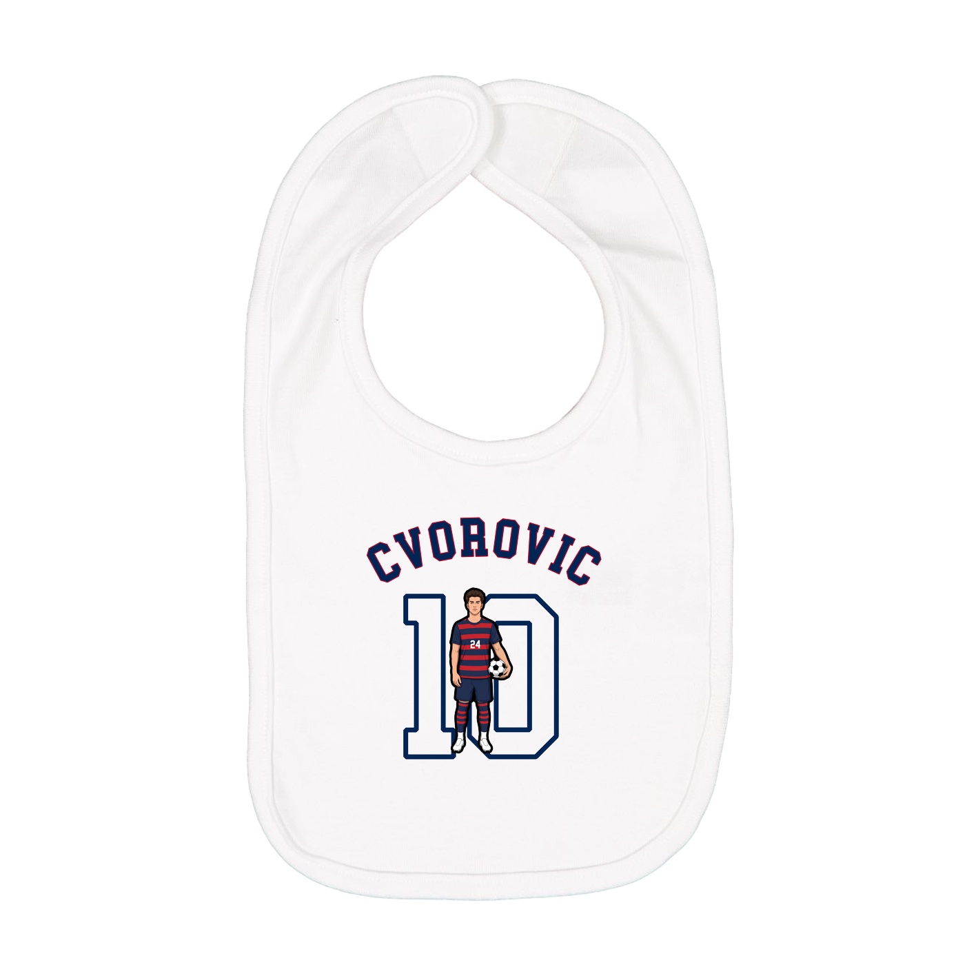 Infant Bib — Shirsey Arch in White
