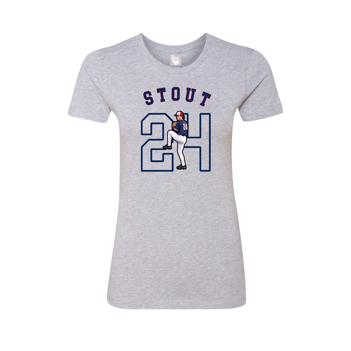 Fitted Women's Tee — Shirsey Arch in Grey