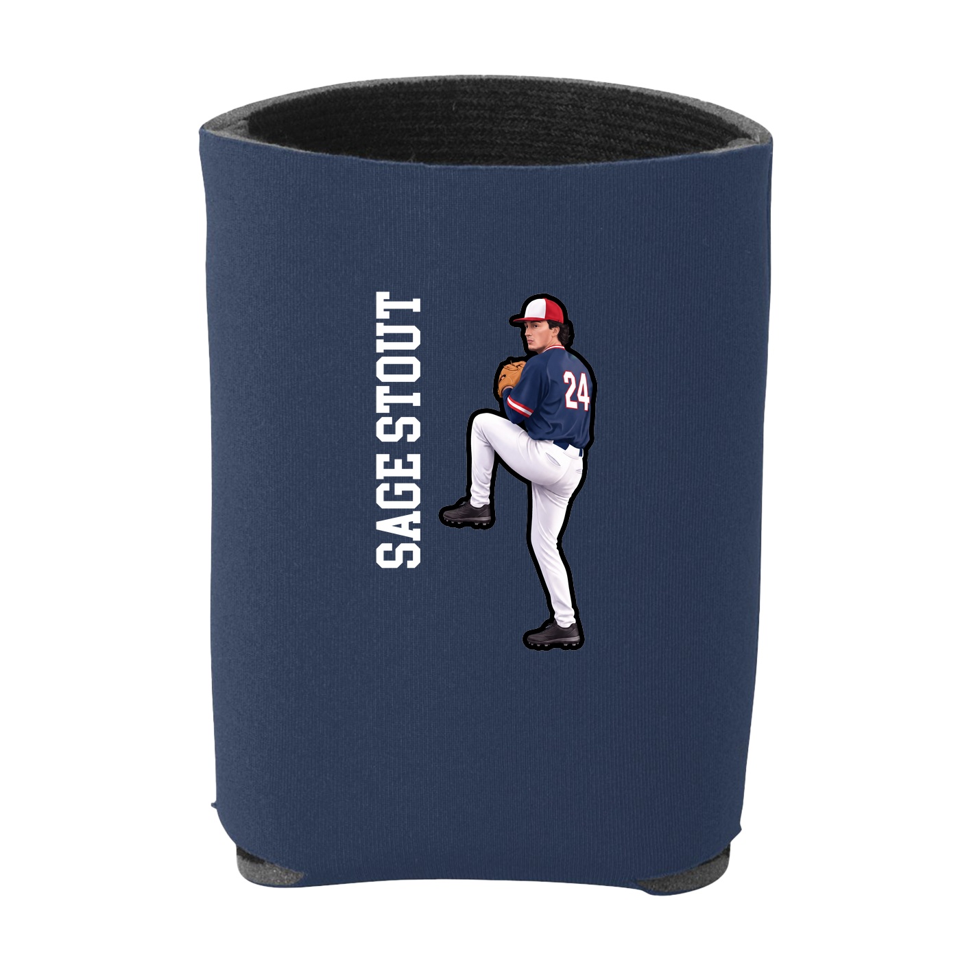 Can Holder — Name Vertical in Navy