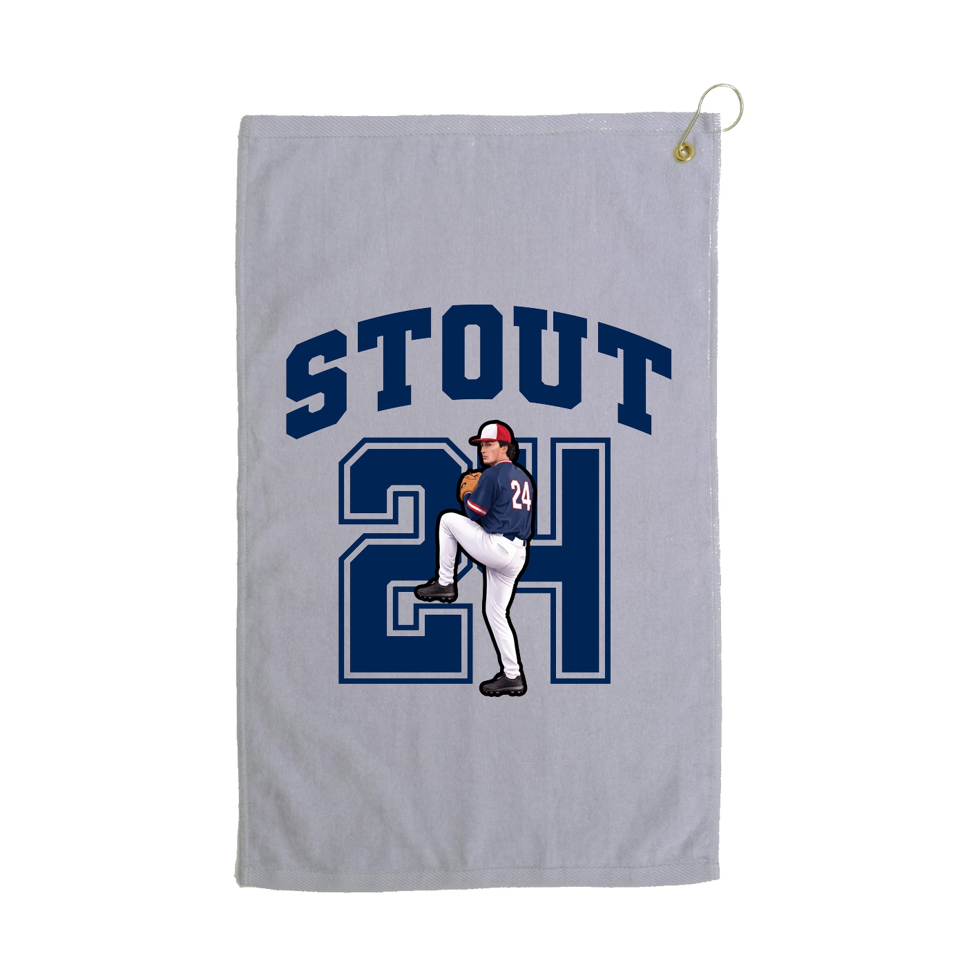 Golf Towel — Number in Grey