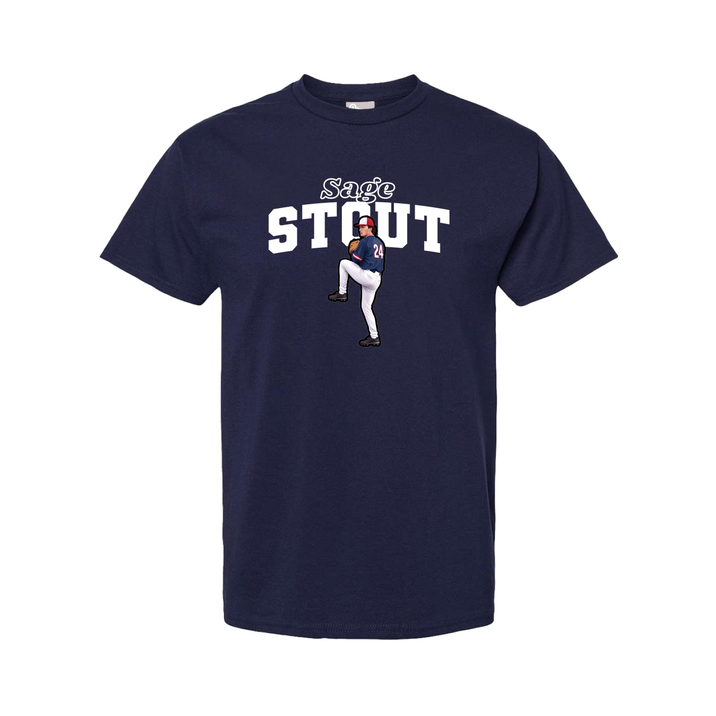 Youth Tee — Name Arch in Navy