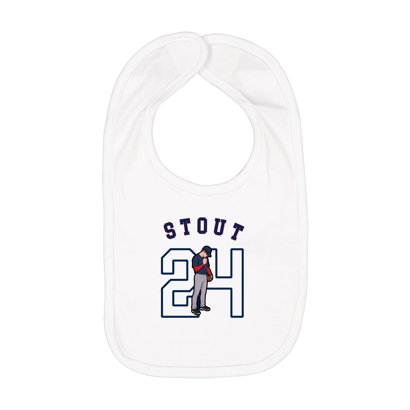 Infant Bib — Shirsey Arch in White