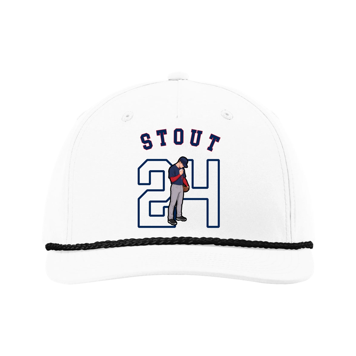 Five-Panel Classic Rope Cap — Shirsey Arch in White