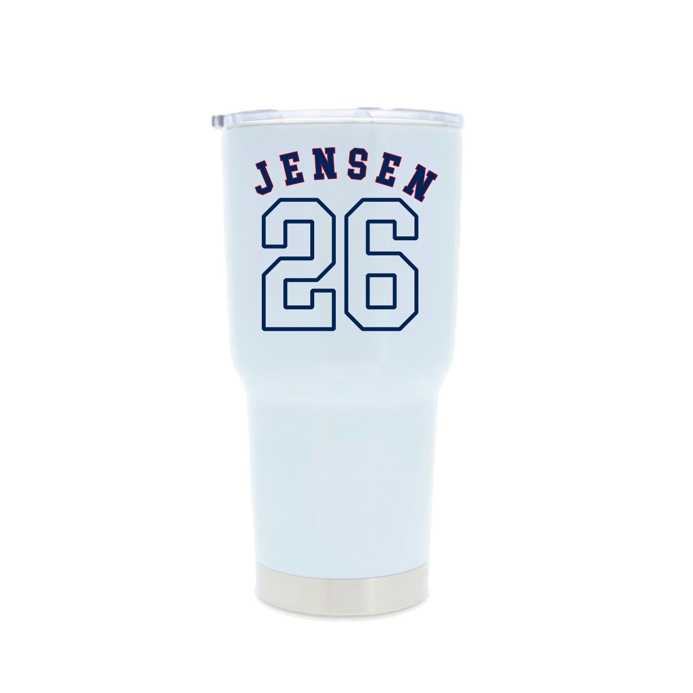 30oz Stainless Steel Tumbler — Shirsey Arch in White