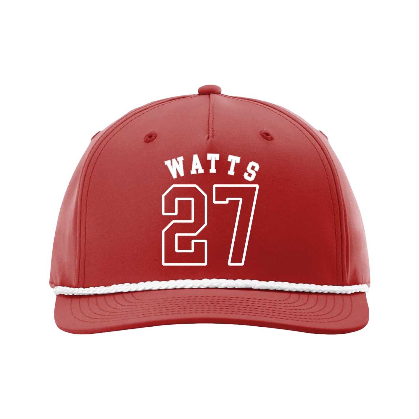 Five-Panel Classic Rope Cap — Shirsey Arch in Red