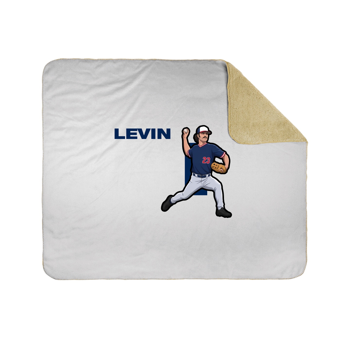 Throw Blanket — Player Name in White