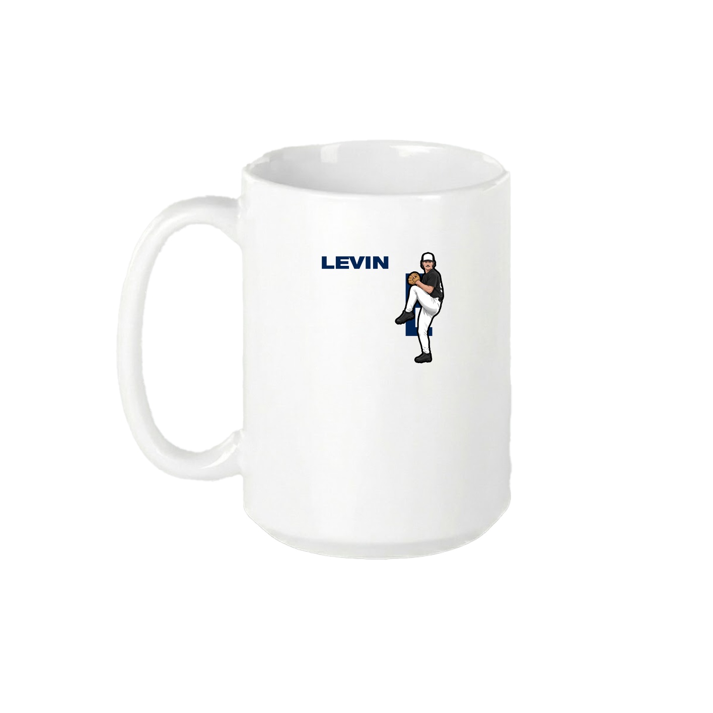 15oz Coffee Mug — Player Name in White