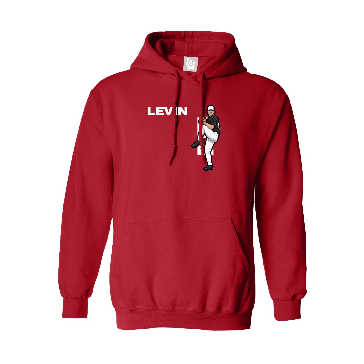 Hoodie — Player Name in Red