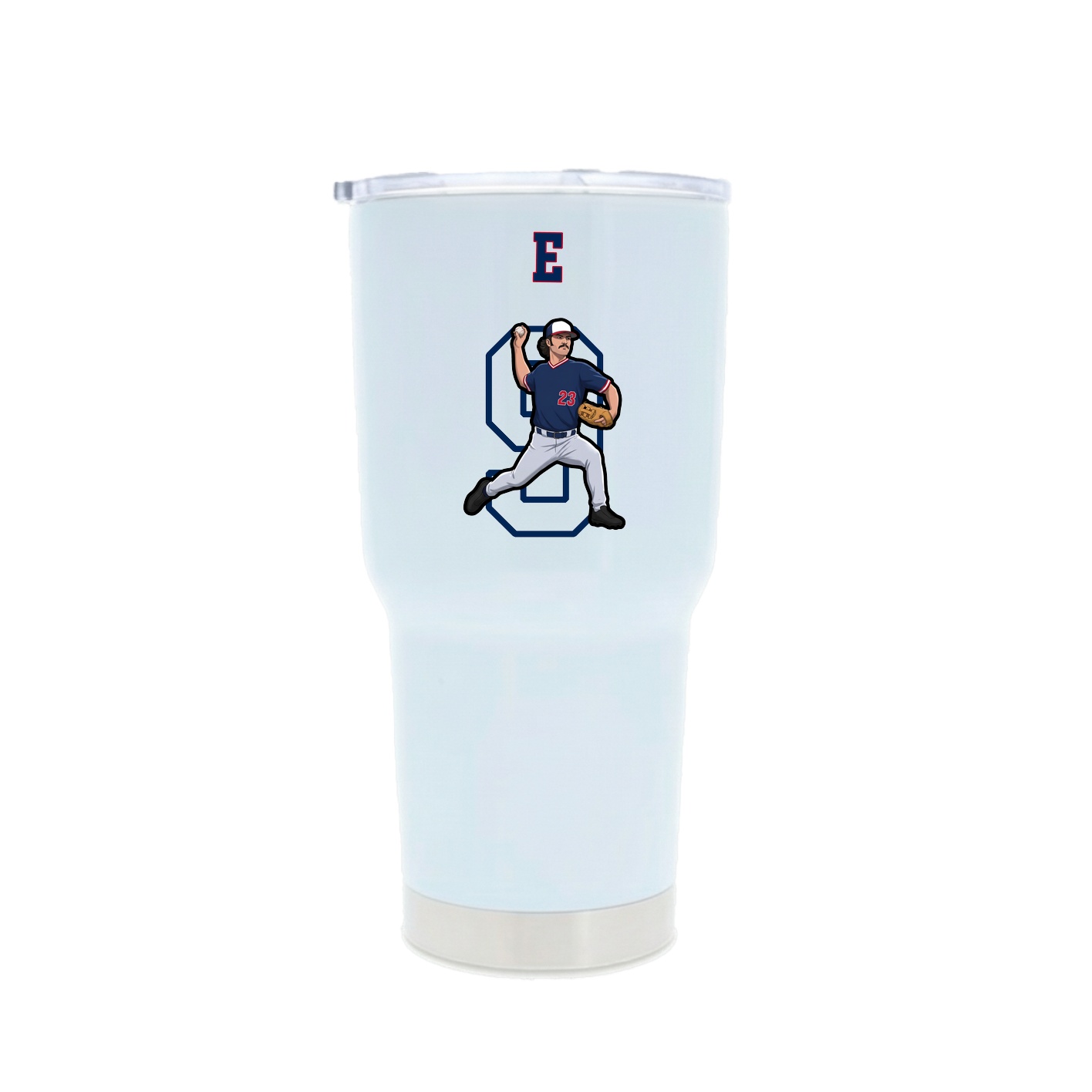 30oz Stainless Steel Tumbler — Shirsey Arch in White