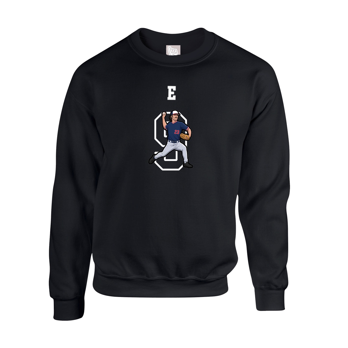Fleece Crew — Shirsey Arch in Black