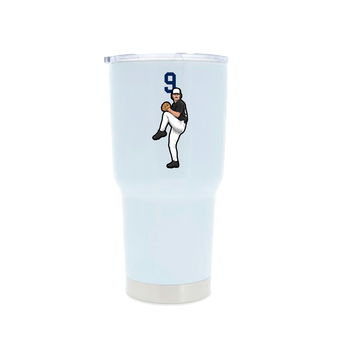 30oz Stainless Steel Tumbler — Number Top in White