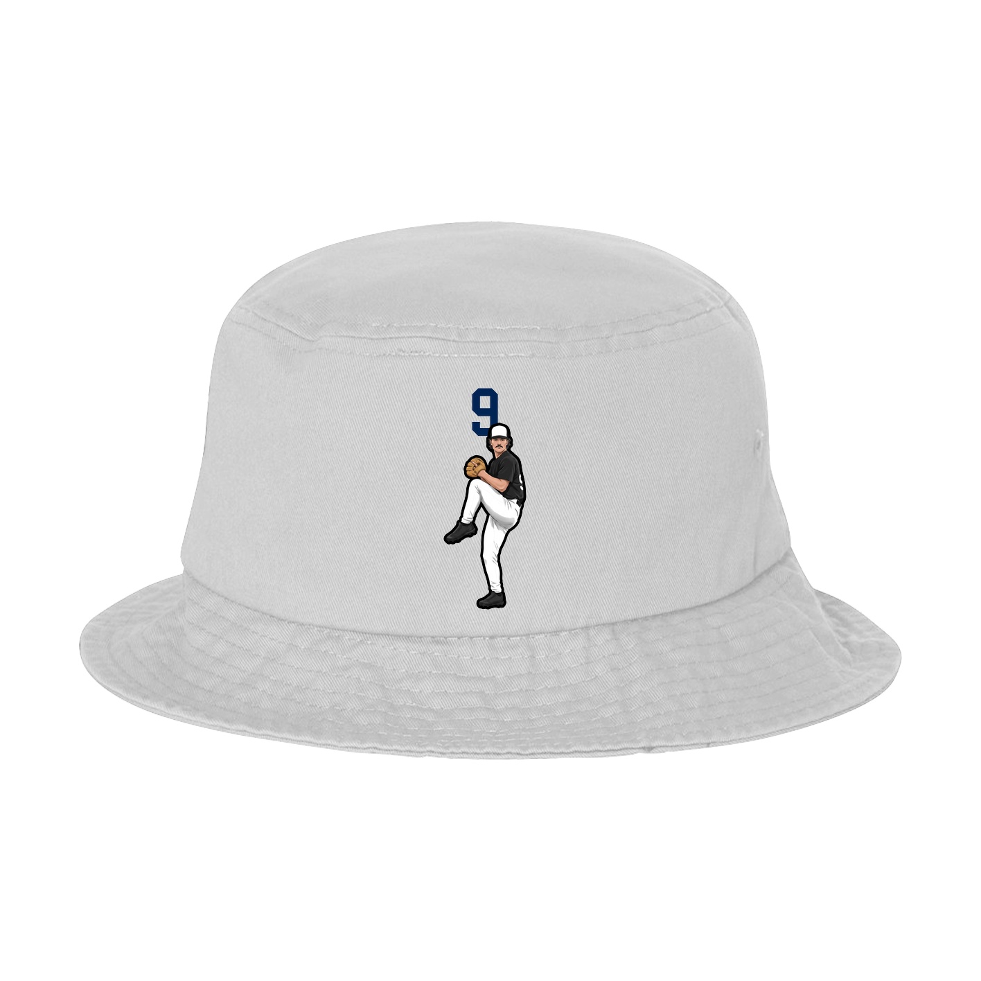 Bucket Cap — Number Top in White