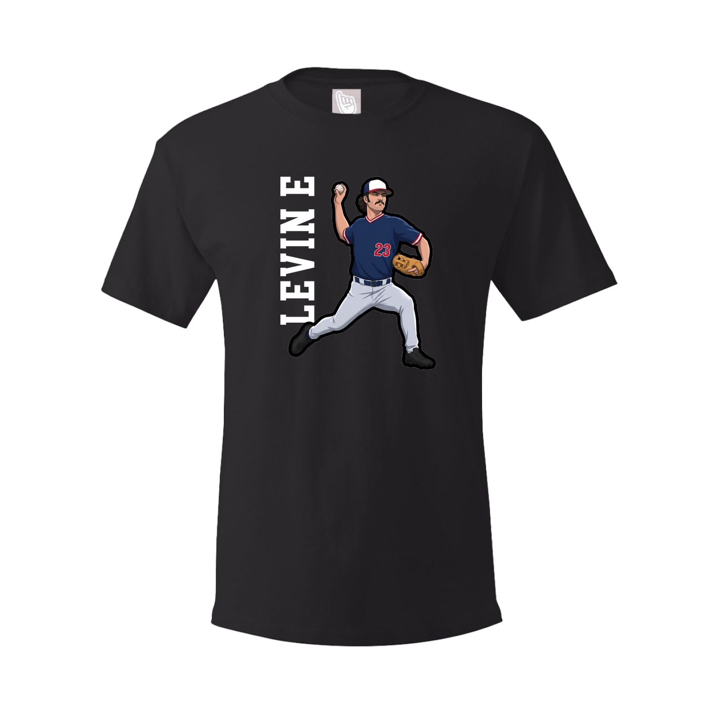 Youth Tee — Name Vertical in Black