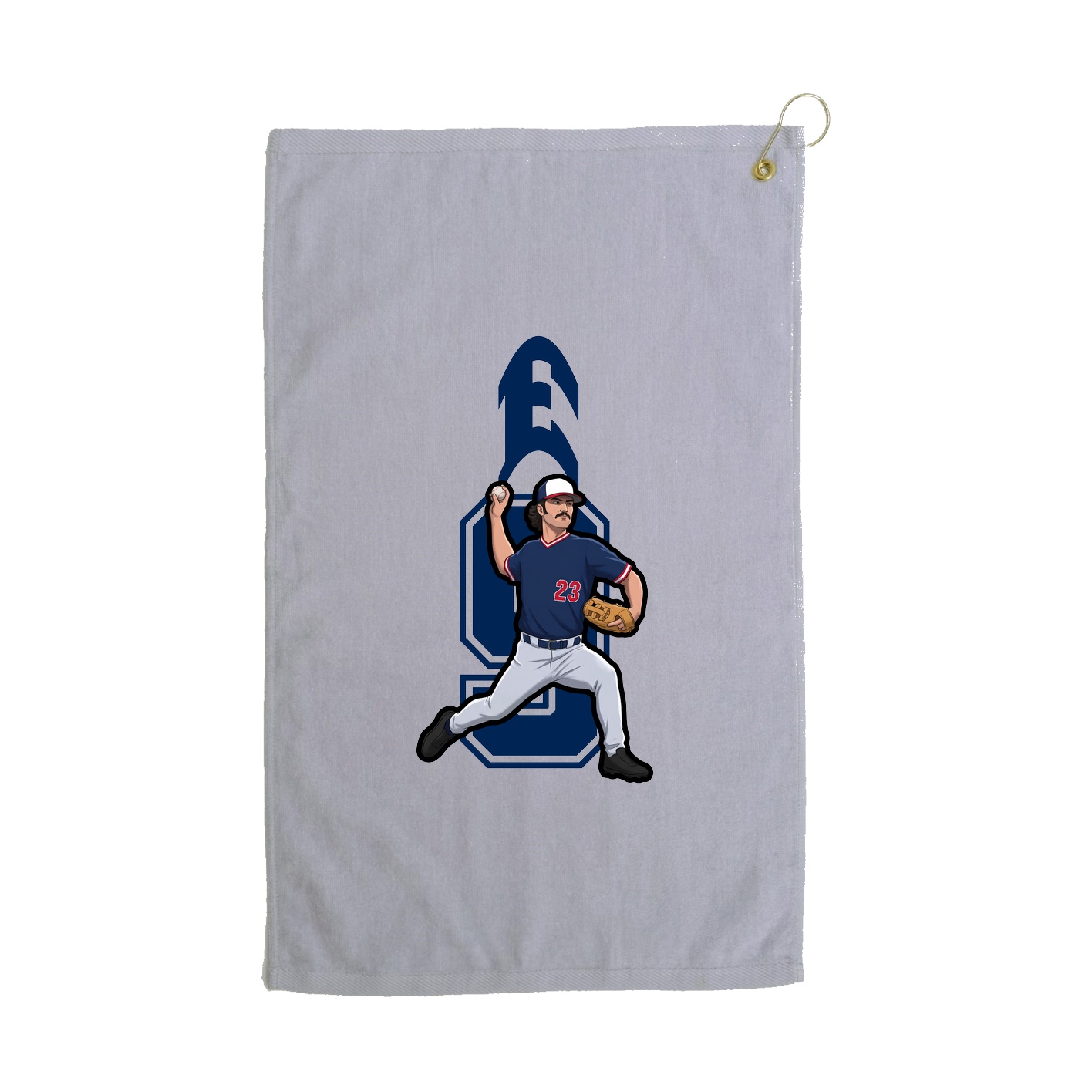 Golf Towel — Number in Grey