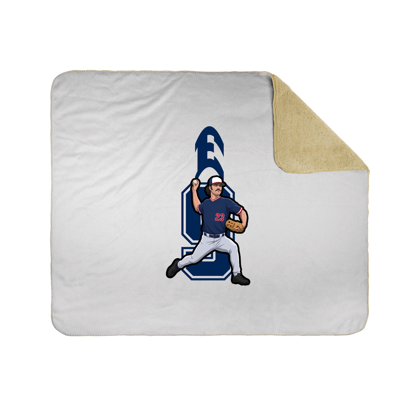 Throw Blanket — Number in White
