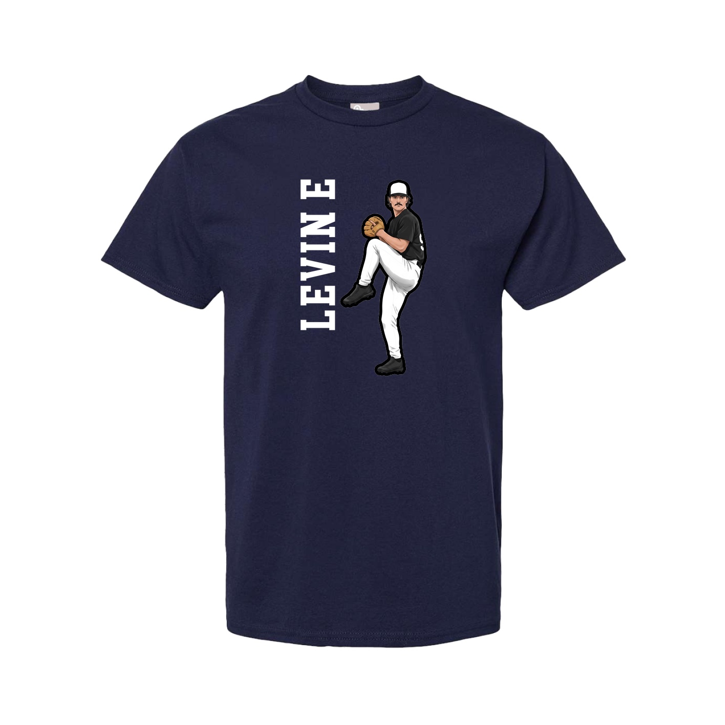 Tee — Name Vertical in Navy