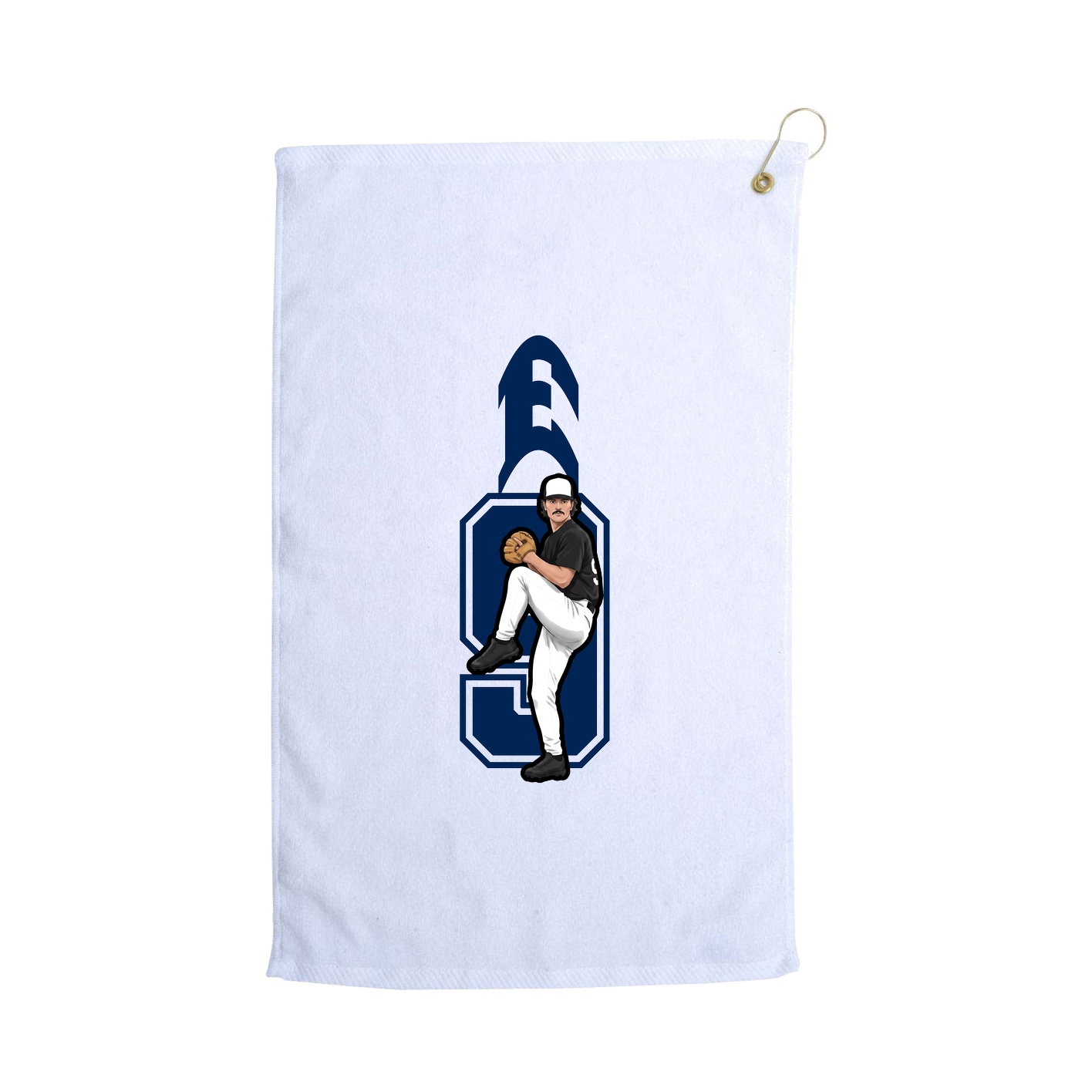 Golf Towel — Number in White