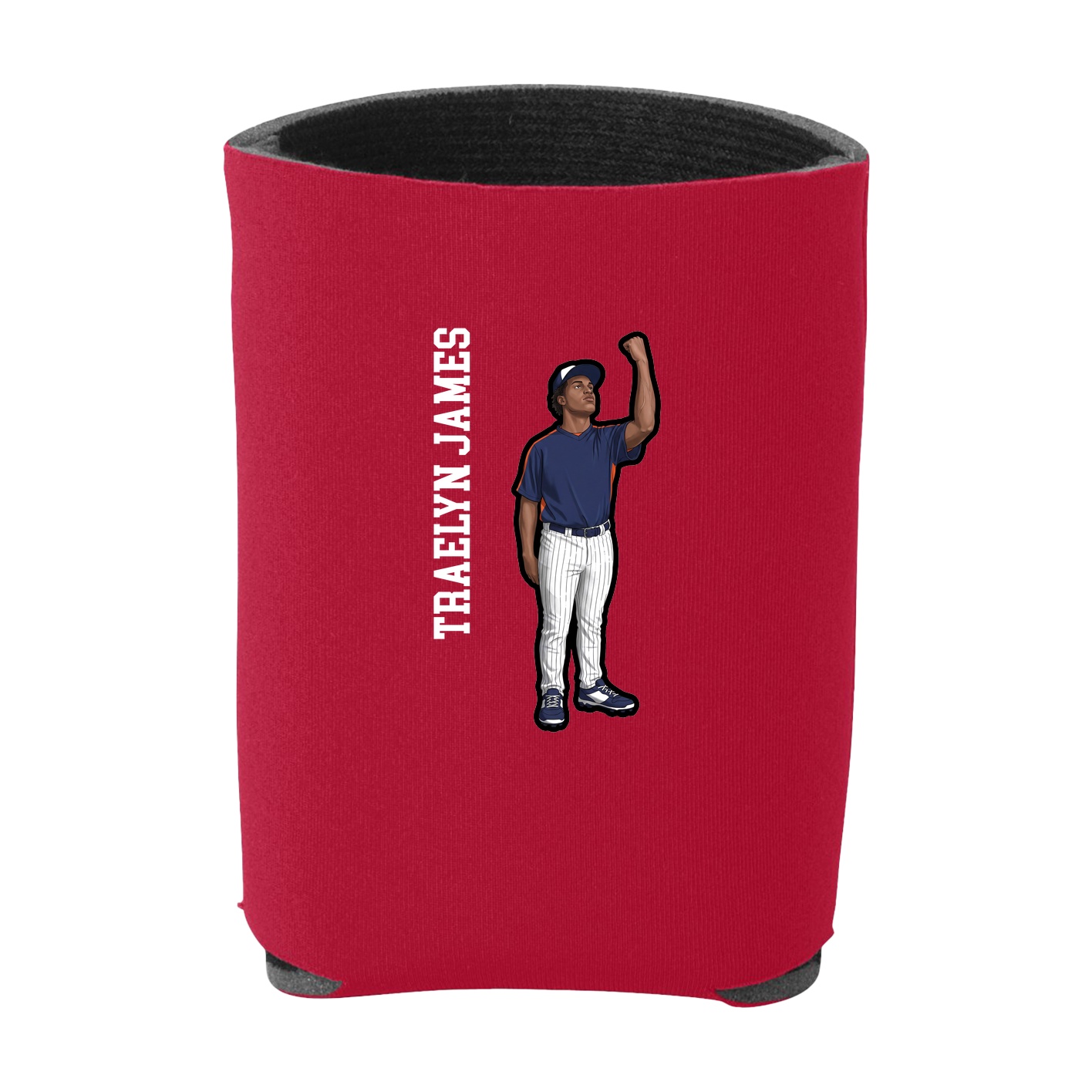 Can Holder — Name Vertical in Red
