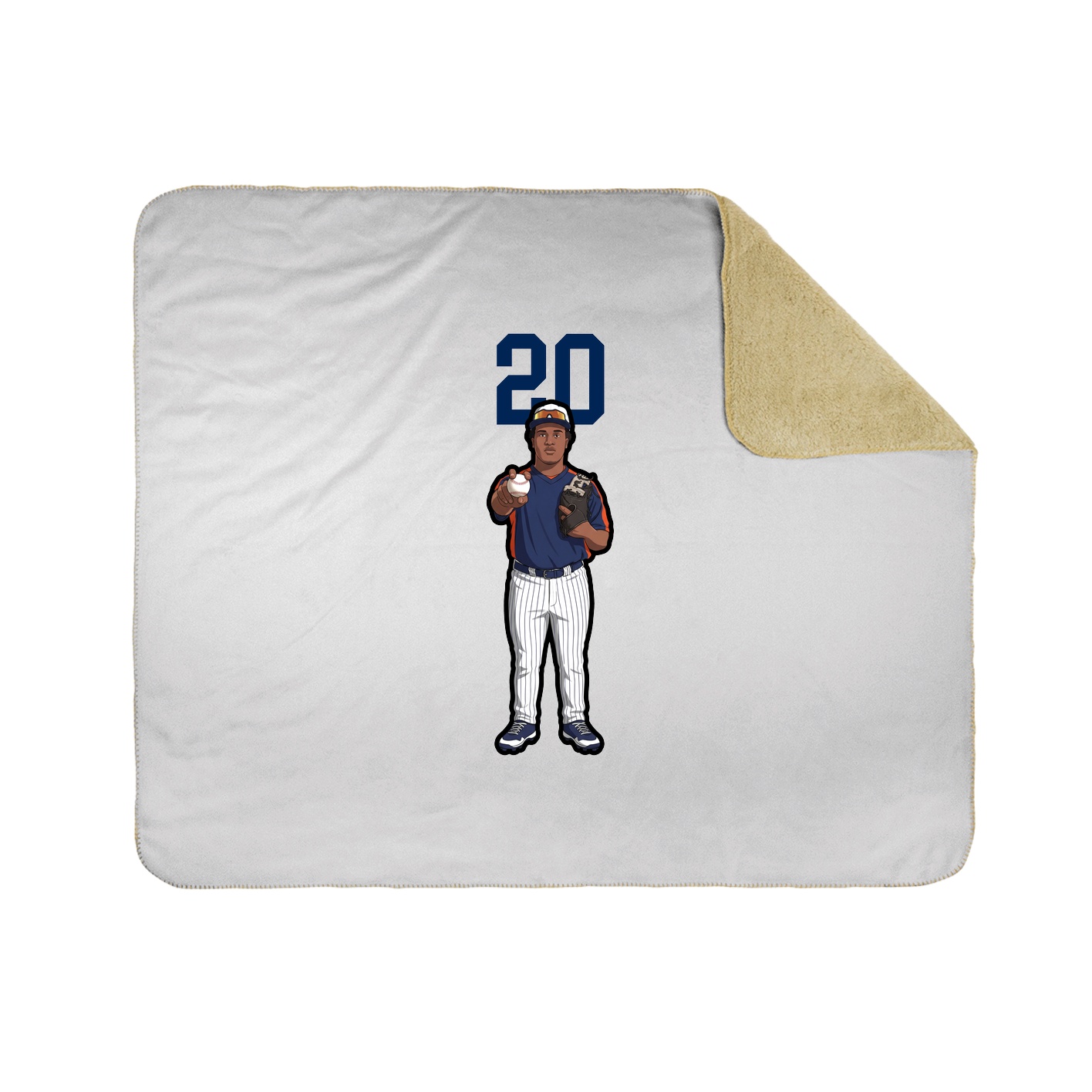 Throw Blanket — Number Top in White