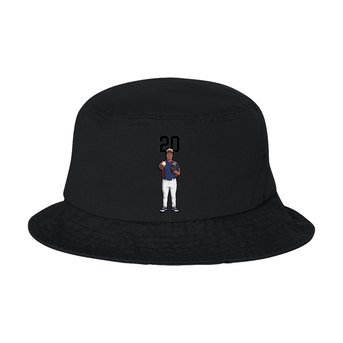 Bucket Cap — Number Top in Black