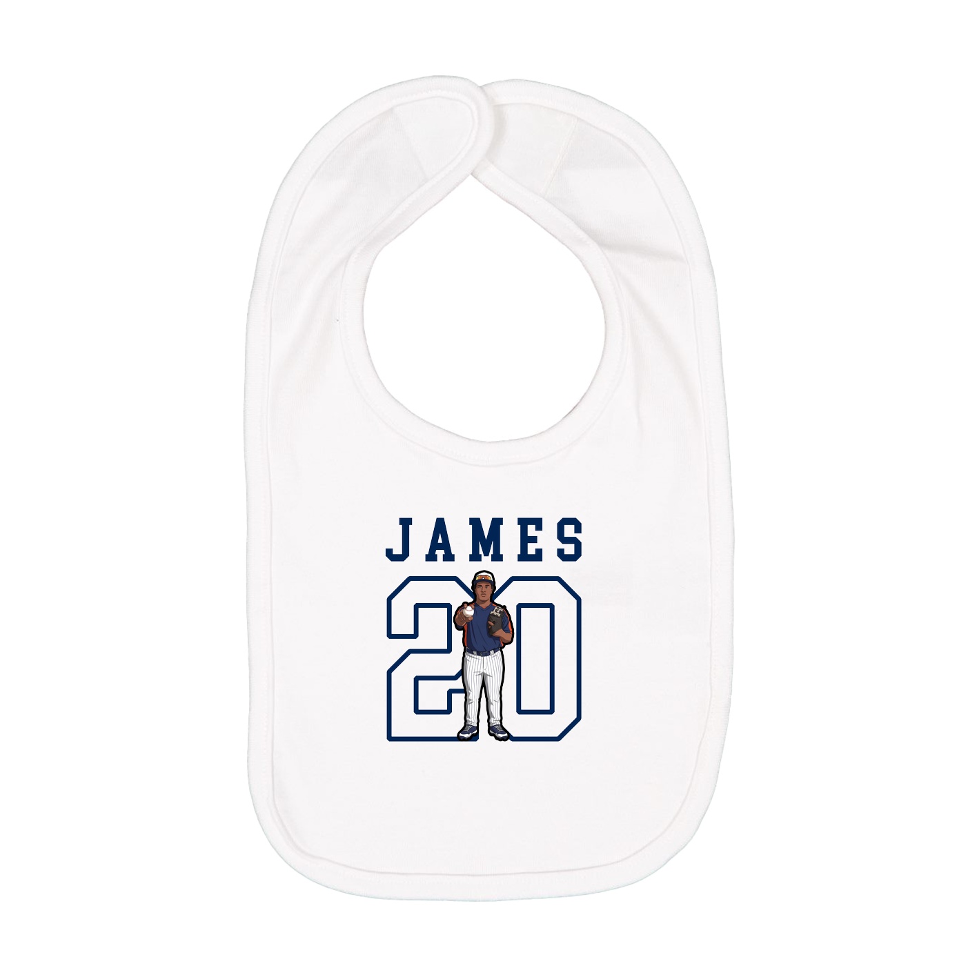 Infant Bib — Shirsey in White