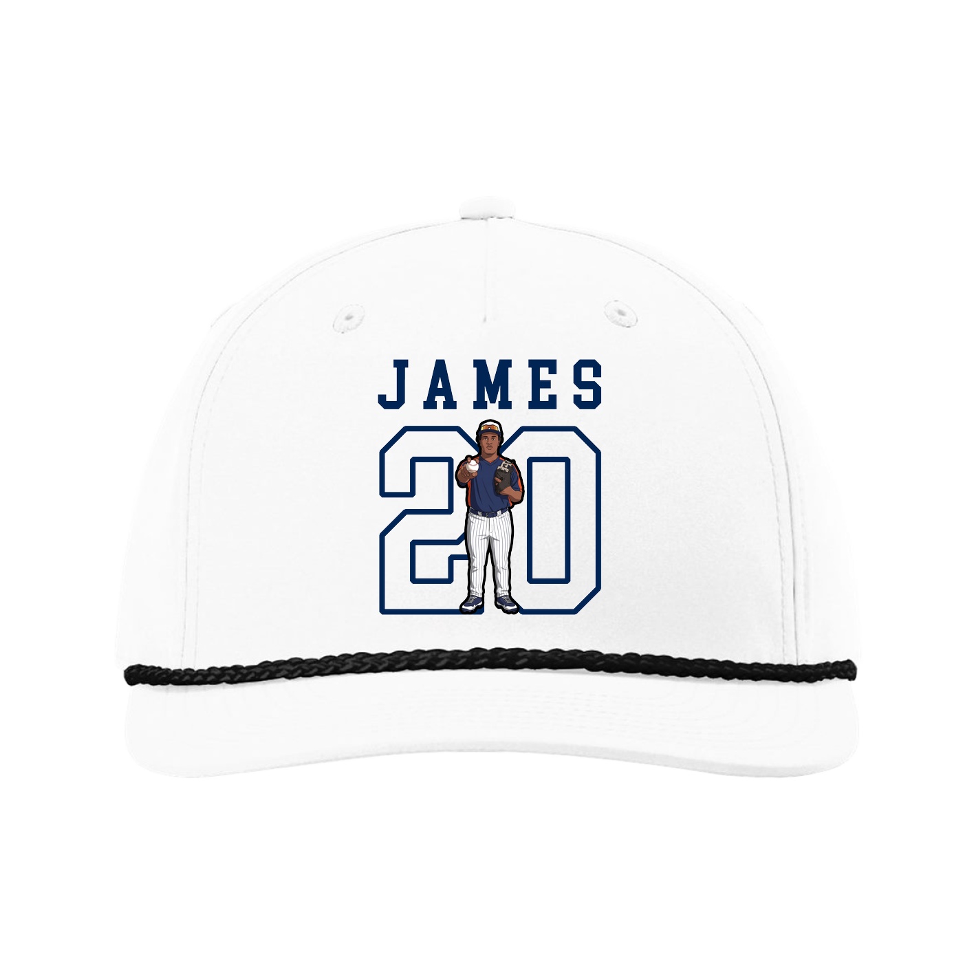 Five-Panel Classic Rope Cap — Shirsey in White