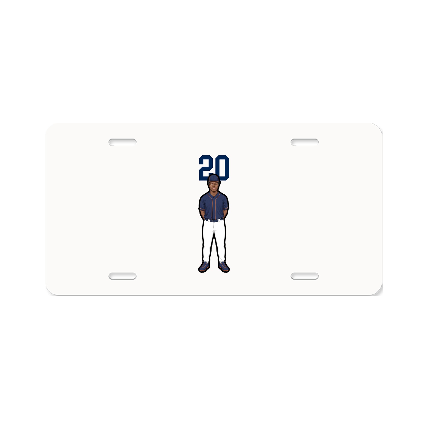 License Plate — Number Top in Classic