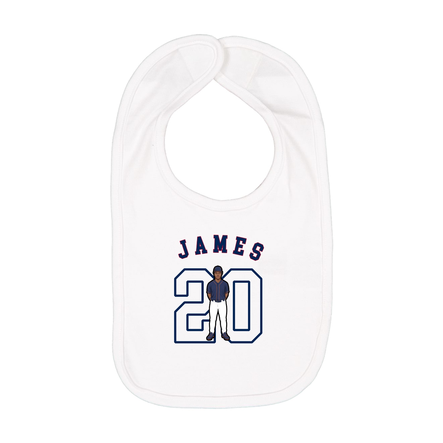 Infant Bib — Shirsey Arch in White