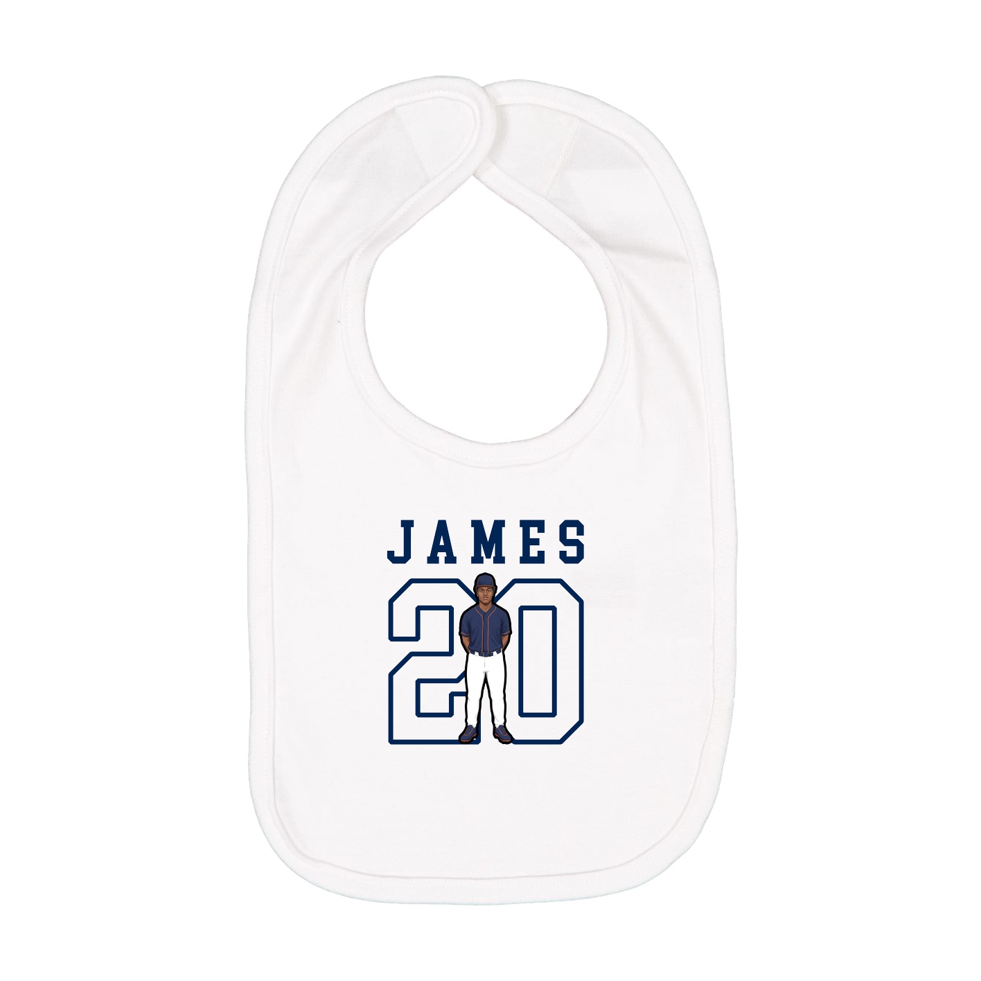 Infant Bib — Shirsey in White
