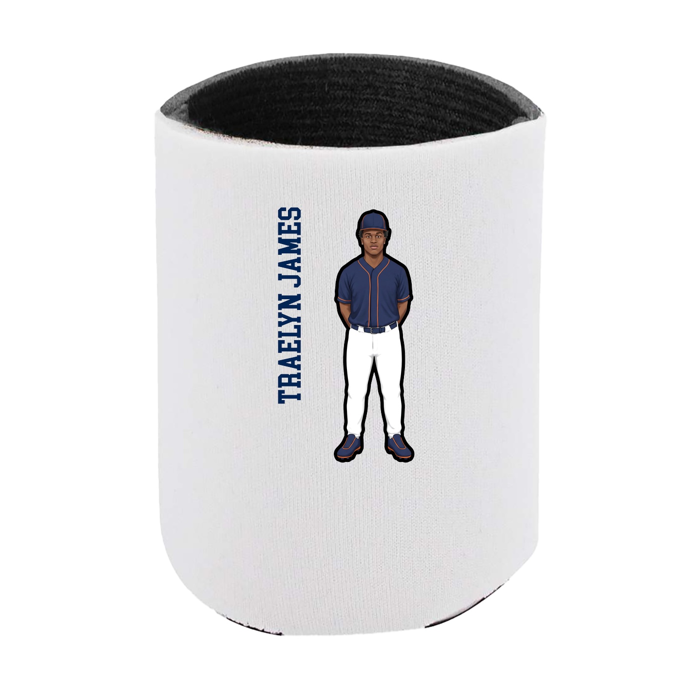 Can Holder — Name Vertical in White