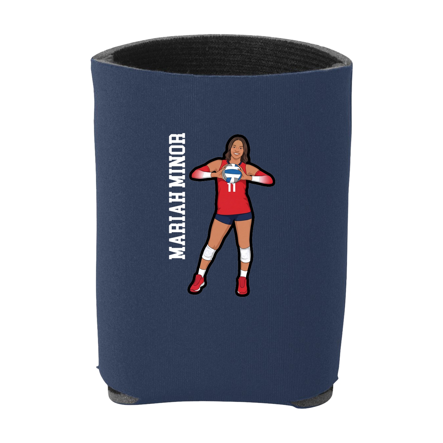 Can Holder — Name Vertical in Navy
