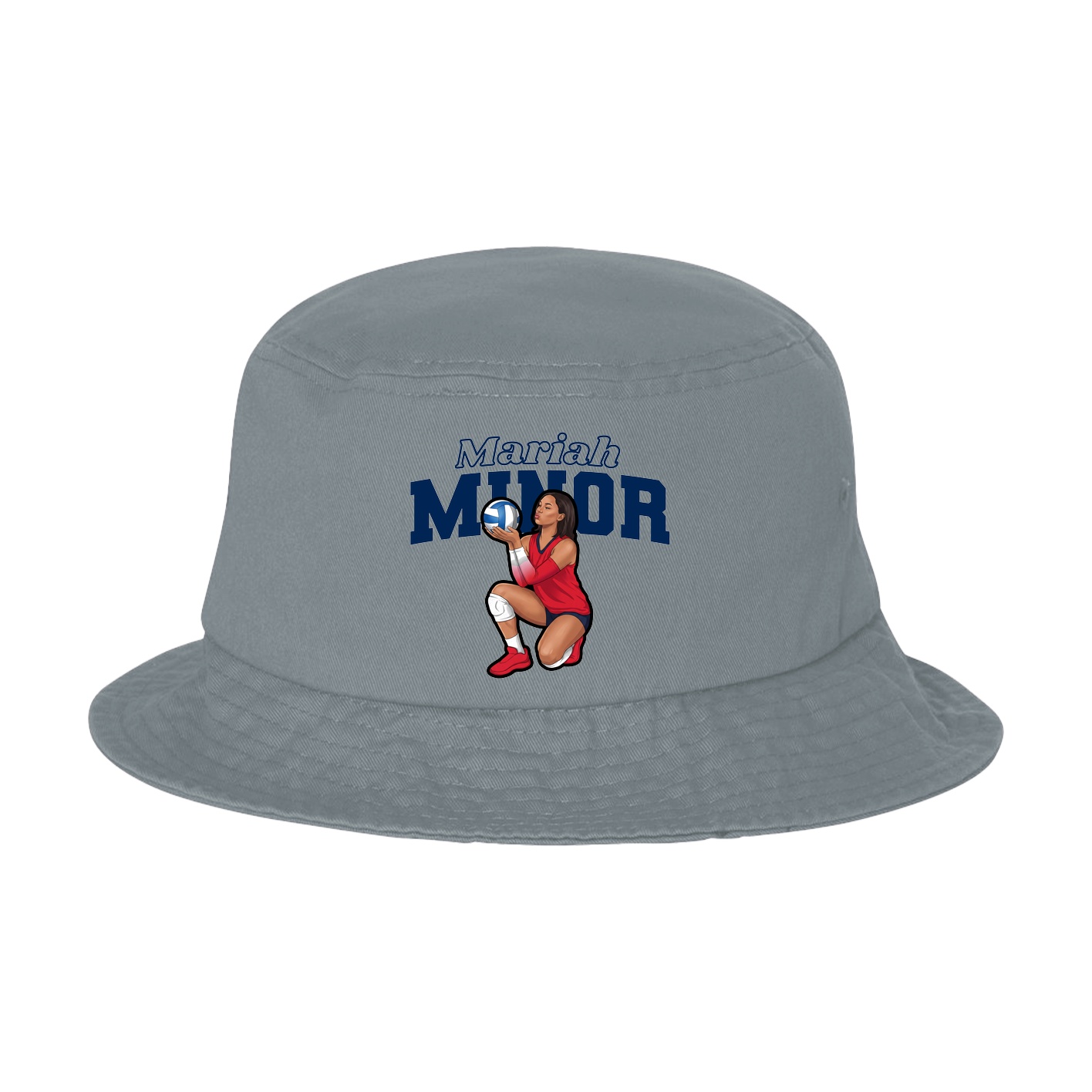 Bucket Cap — Name Arch in Grey