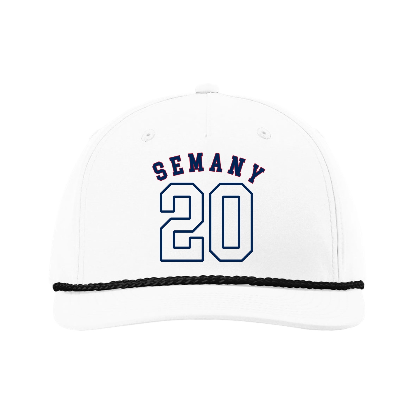 Five-Panel Classic Rope Cap — Shirsey Arch in White