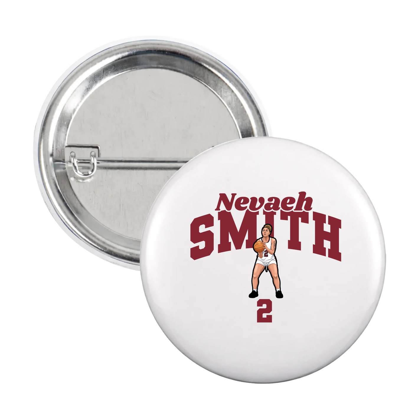 Game Day Button — Signature Arch in White