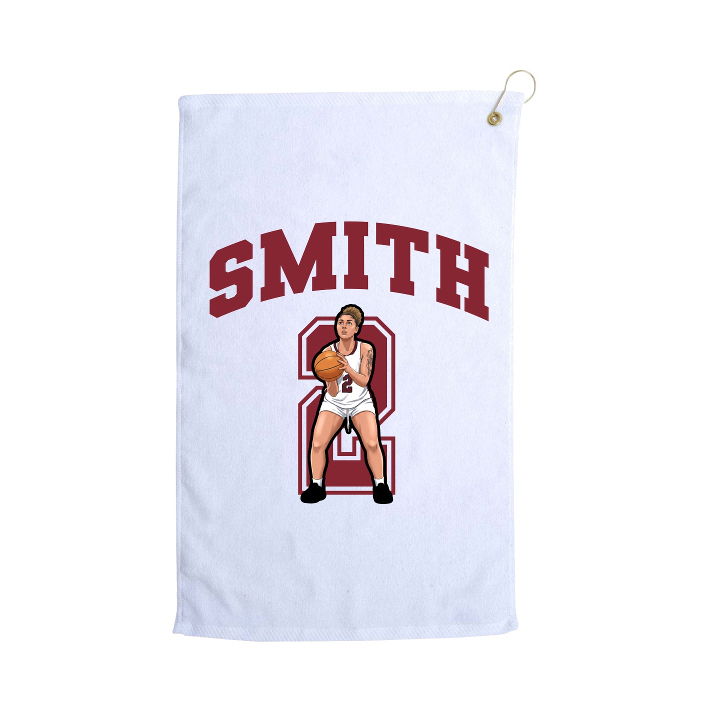 Golf Towel — Number in White