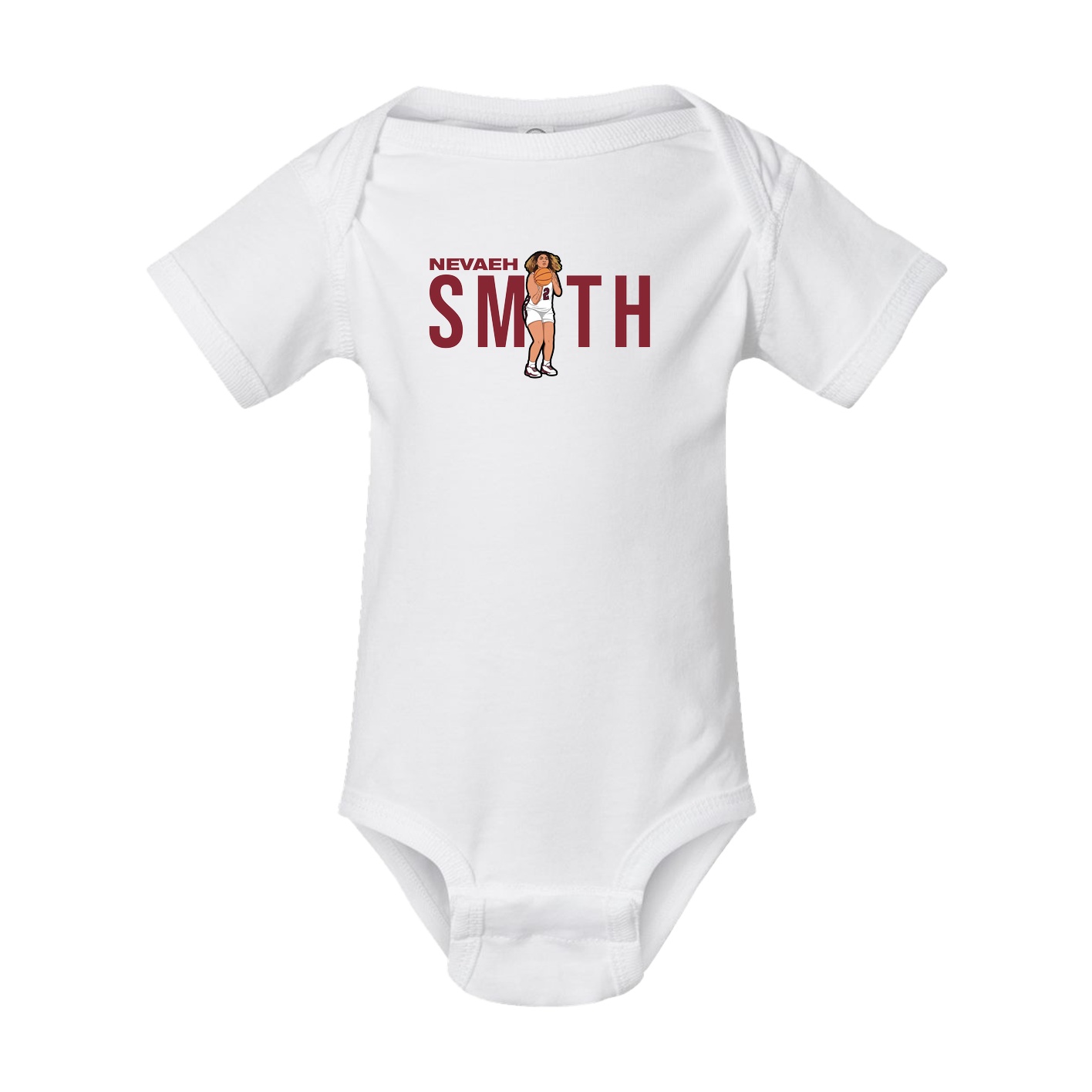 Baby Onesie — Player Name in White