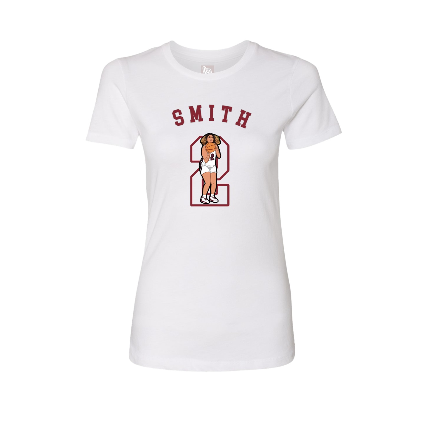 Fitted Women's Tee — Shirsey Arch in White