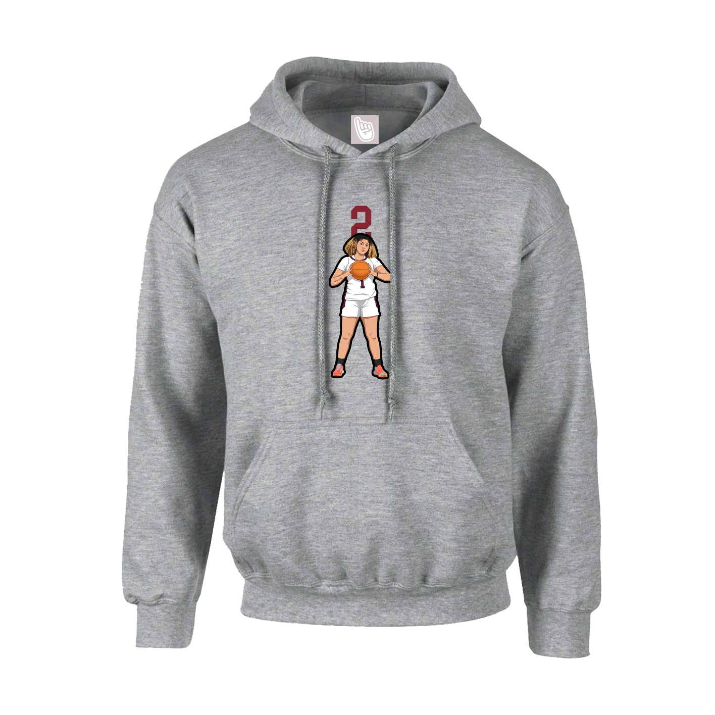 Youth Hoodie — Number Top in Grey