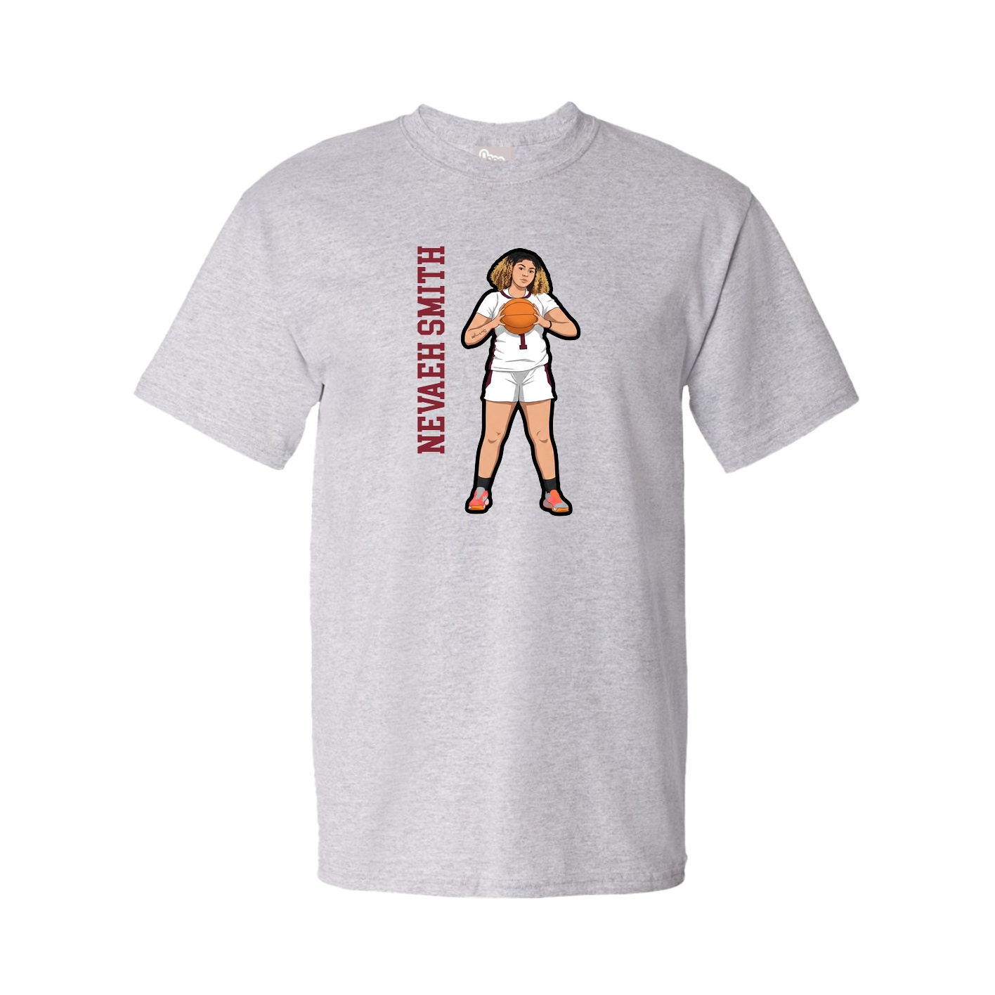 Tee — Name Vertical in Grey