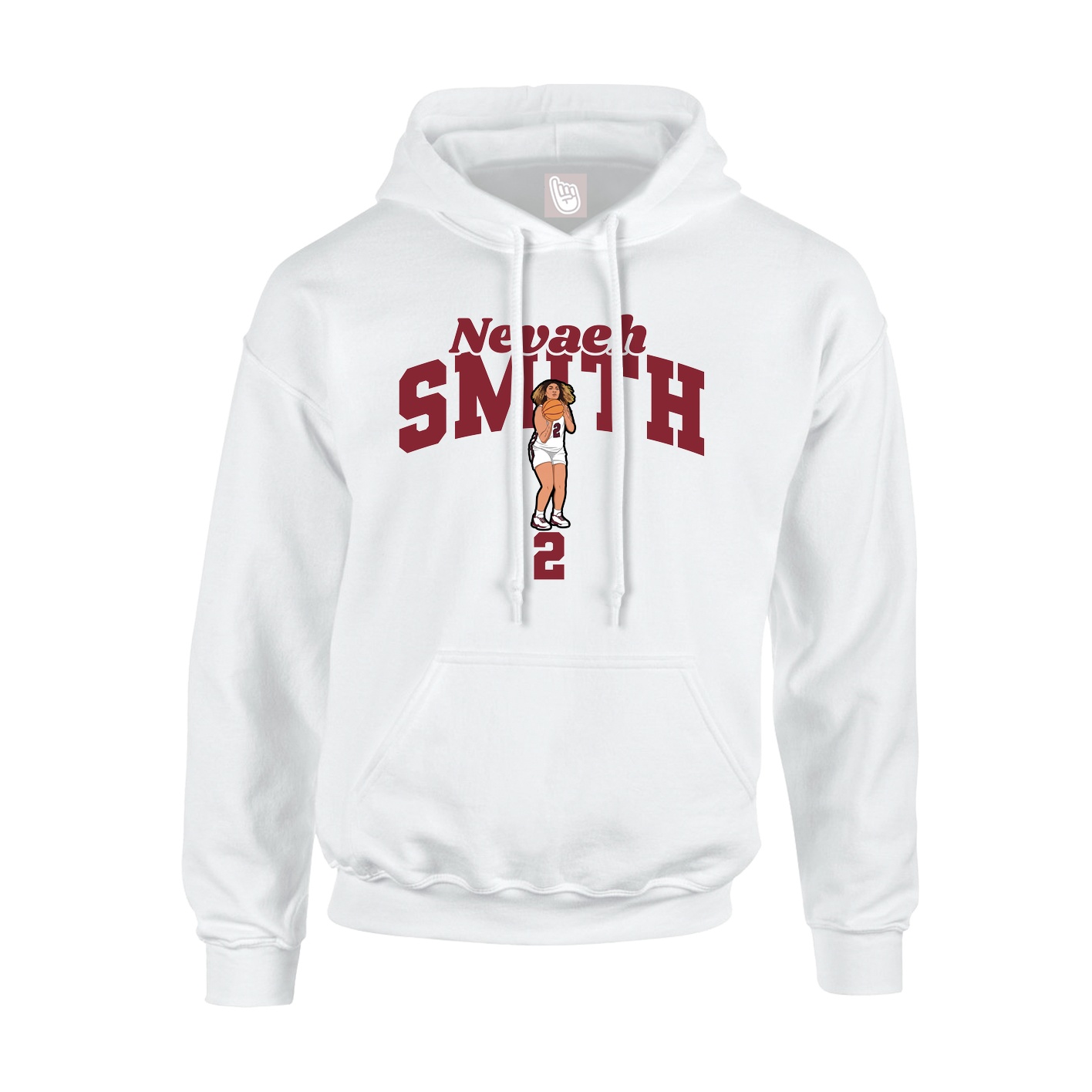 Hoodie — Signature Arch in White