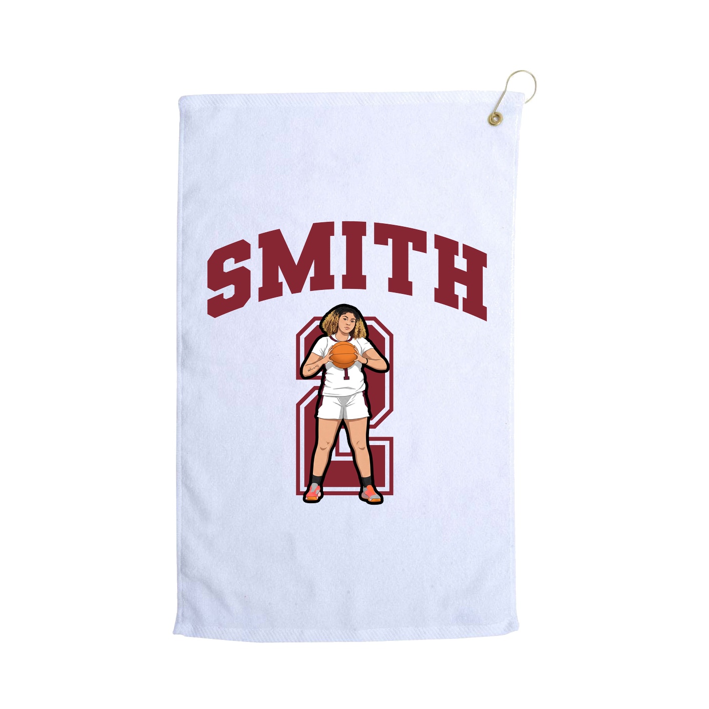 Golf Towel — Number in White