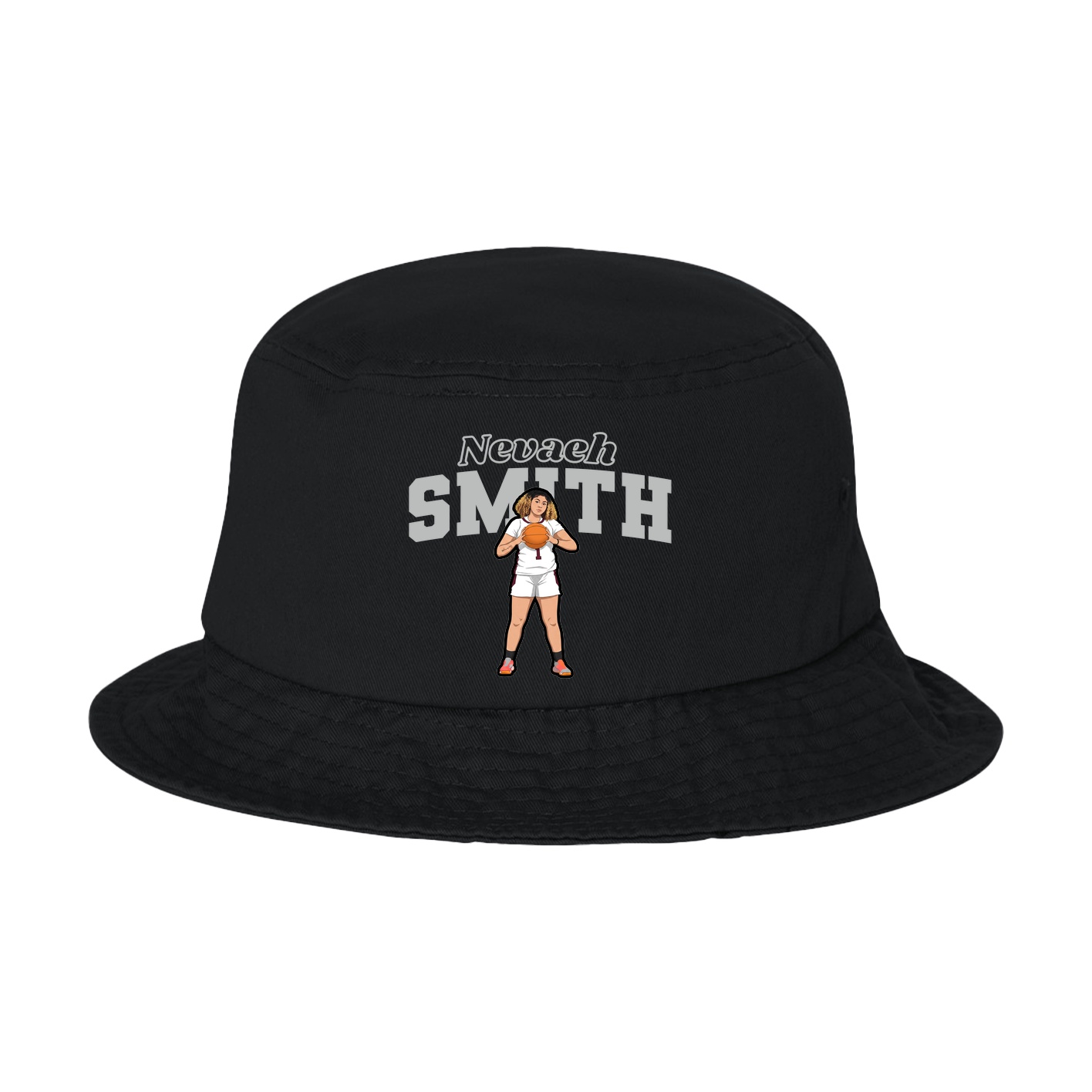 Bucket Cap — Name Arch in Black