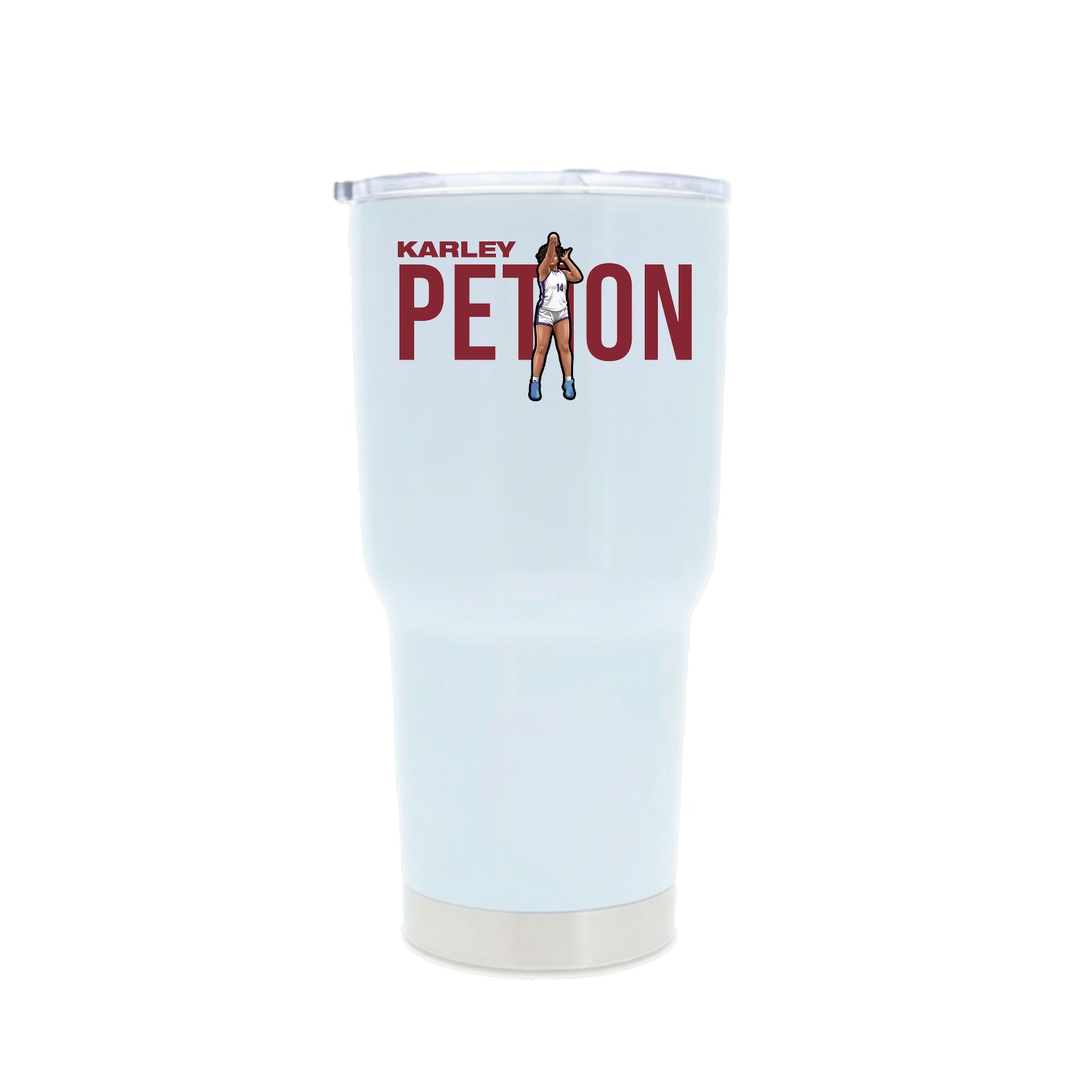 30oz Stainless Steel Tumbler — Player Name in White